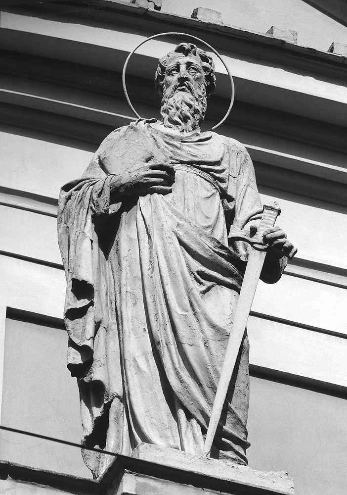 San Paolo (statua, elemento d'insieme) di Roncagli Luigi, Putti Giovanni (sec. XIX)