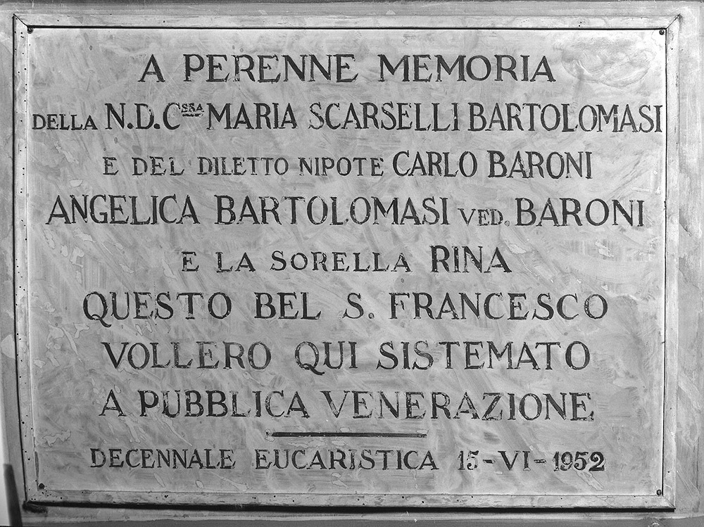 lapide commemorativa - manifattura bolognese (sec. XX)