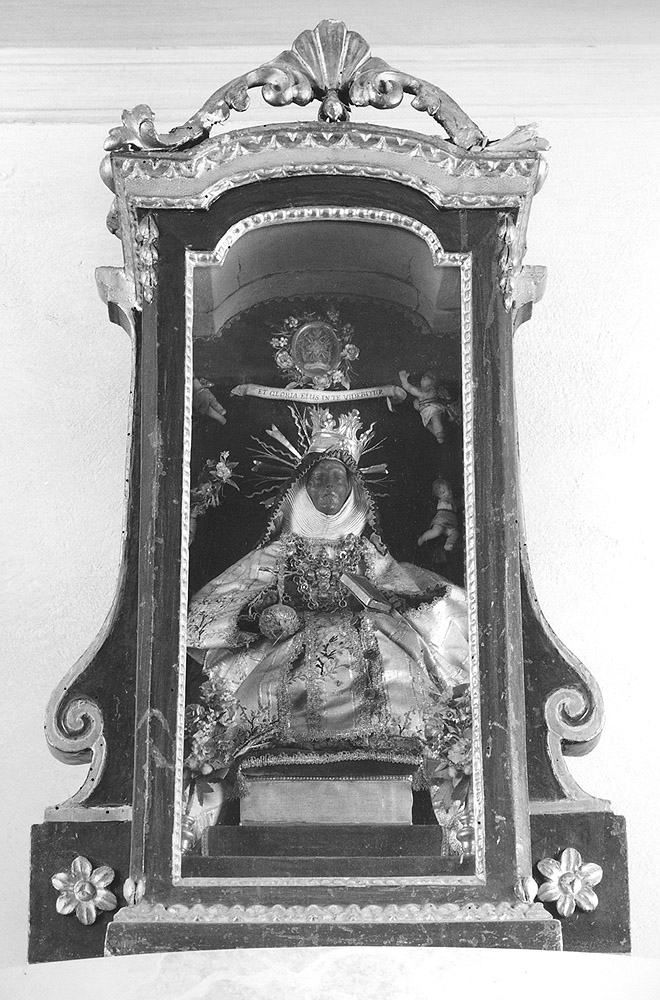 Santa Caterina de' Vigri (statuetta devozionale) - manifattura bolognese (secc. XVIII/ XIX)