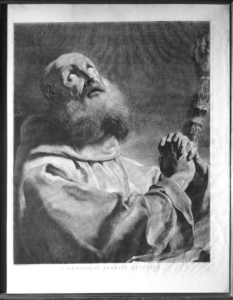 San Romualdo (incisione) di Pitteri Marco Alvise, Piazzetta Giovanni Battista (seconda metà sec. XVIII)