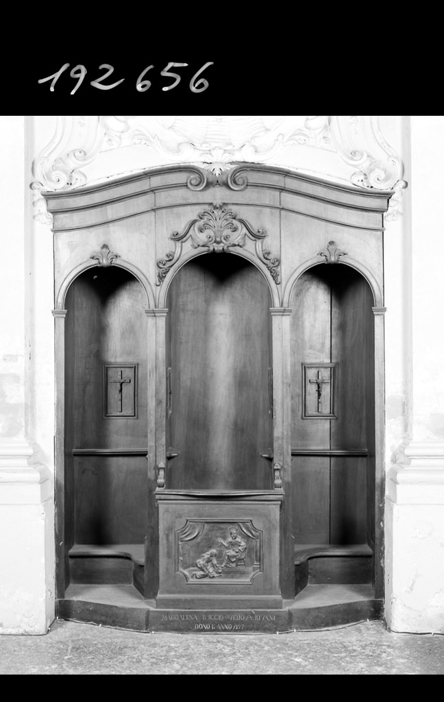 confessionale - manifattura emiliana (sec. XIX)