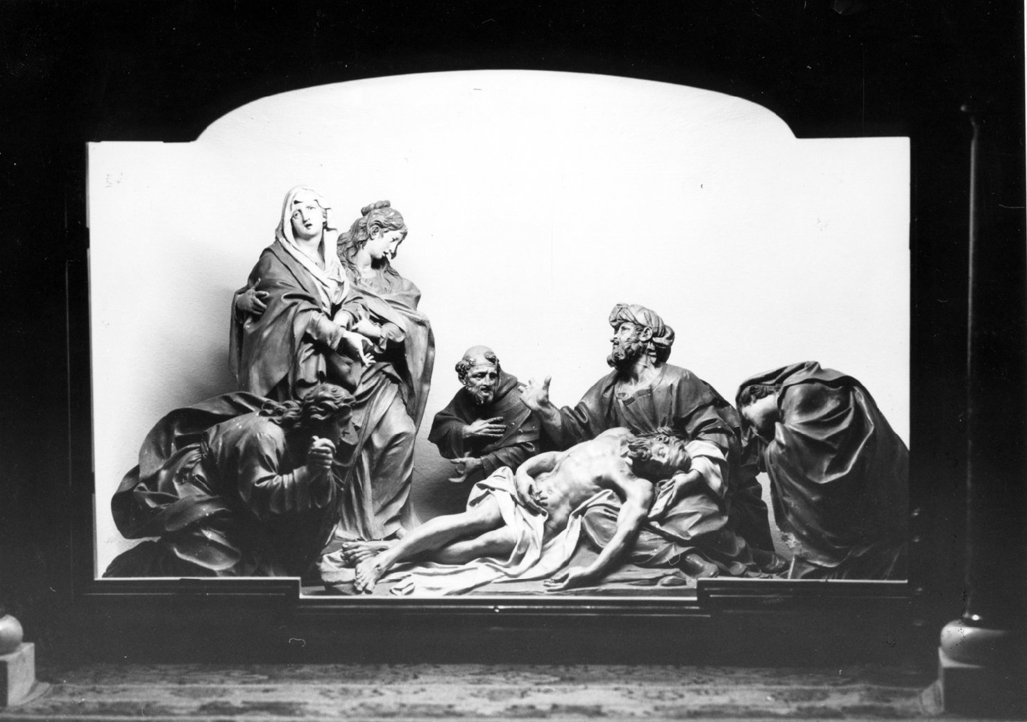 deposizione di Cristo dalla croce (gruppo scultoreo) di Mazza Giuseppe Maria (fine/inizio secc. XVII/ XVIII)