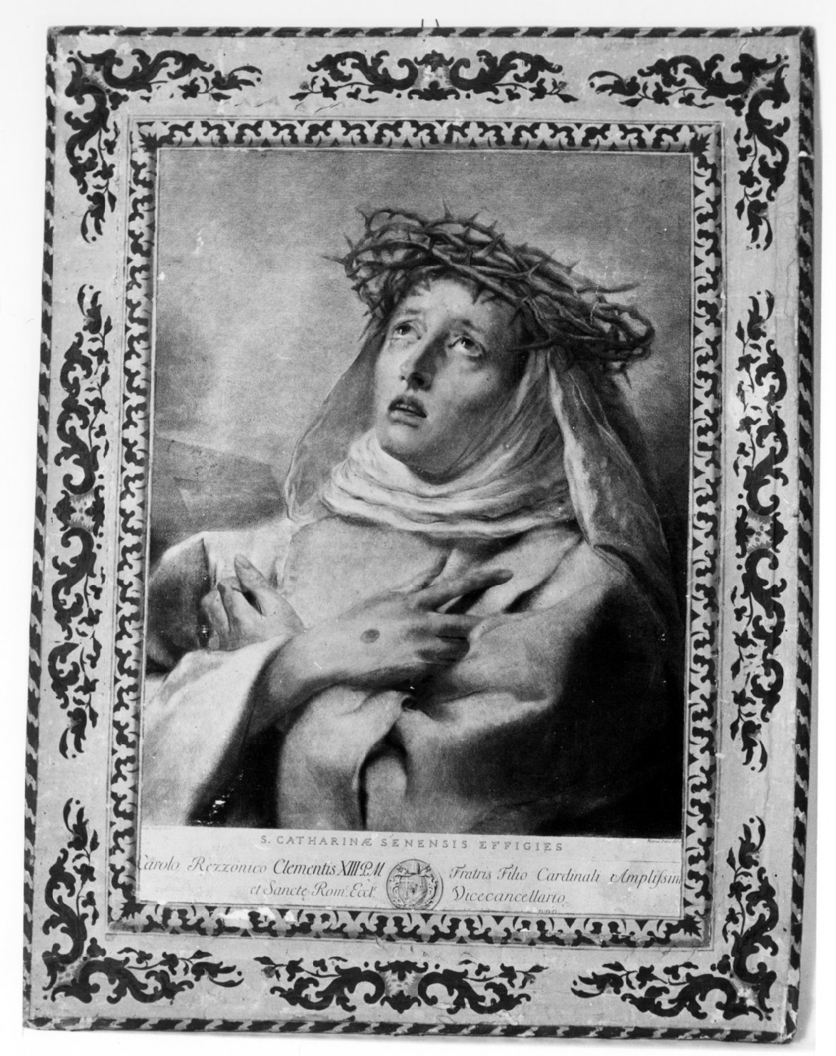 Santa Caterina da Siena (incisione) di Pitteri Marco Alvise, Tiepolo Giovanni Battista (sec. XVIII)