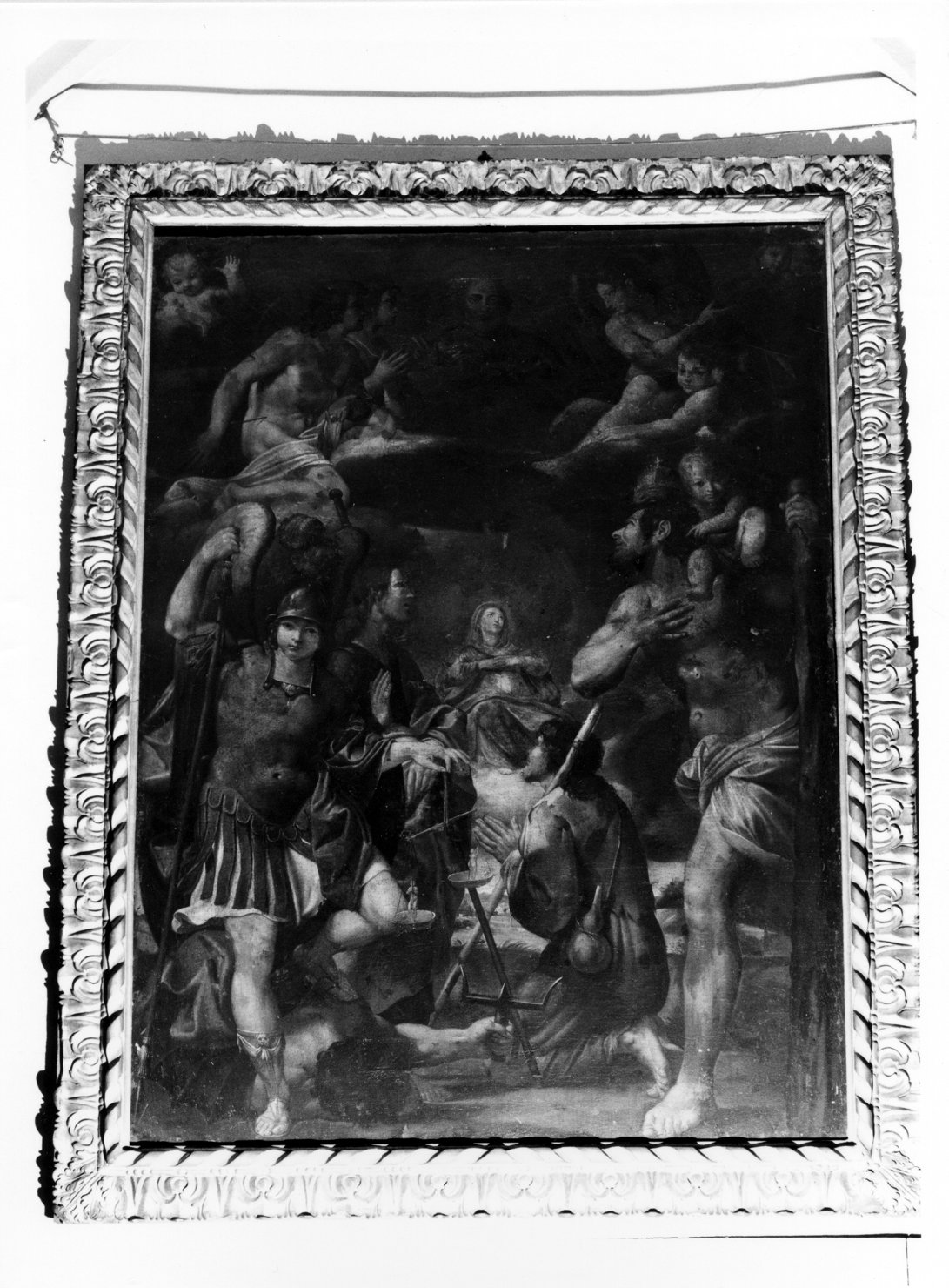 transito della Madonna e santi (dipinto) di Carracci Francesco detto Franceschino (sec. XVII)