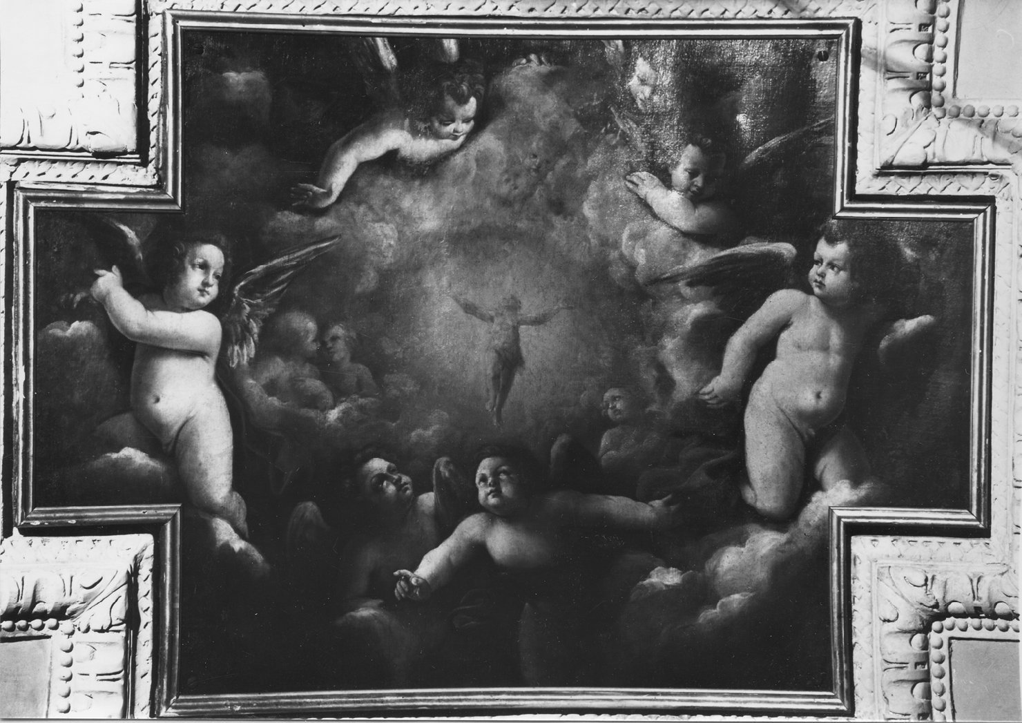 l'anima di San'Eligio che sale in cielo (dipinto) di Tiarini Alessandro (sec. XVII)