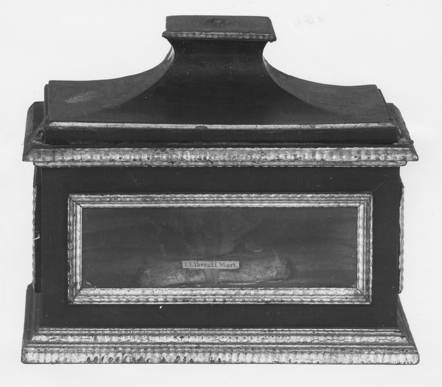 reliquiario a teca - a cassetta, serie - manifattura emiliana (sec. XVIII)