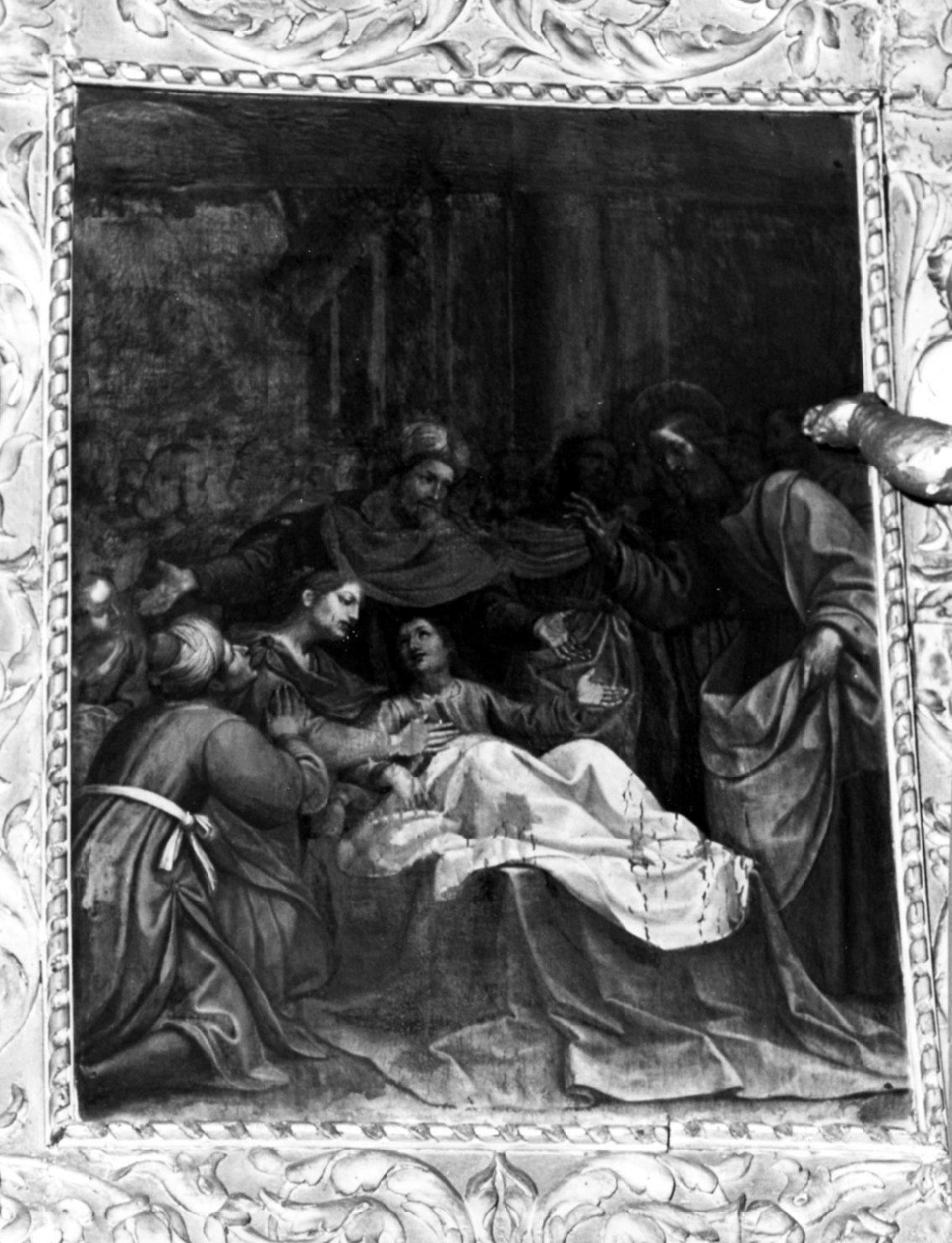 San Matteo resuscita un morto (dipinto, elemento d'insieme) di Bertusio Giovanni Battista detto Todeschino (sec. XVII)