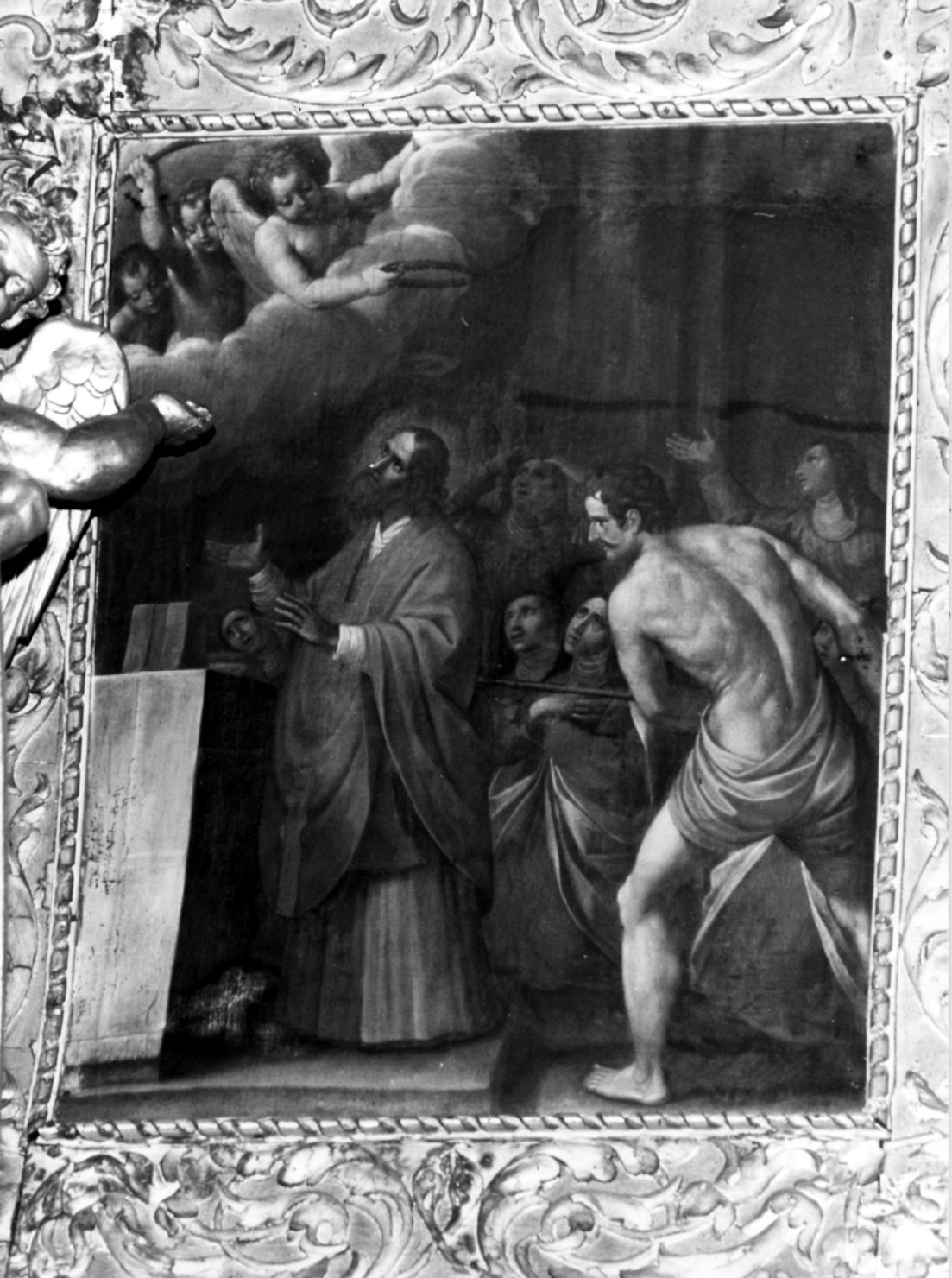 San Matteo celebra la messa (dipinto, elemento d'insieme) di Bertusio Giovanni Battista detto Todeschino (sec. XVII)