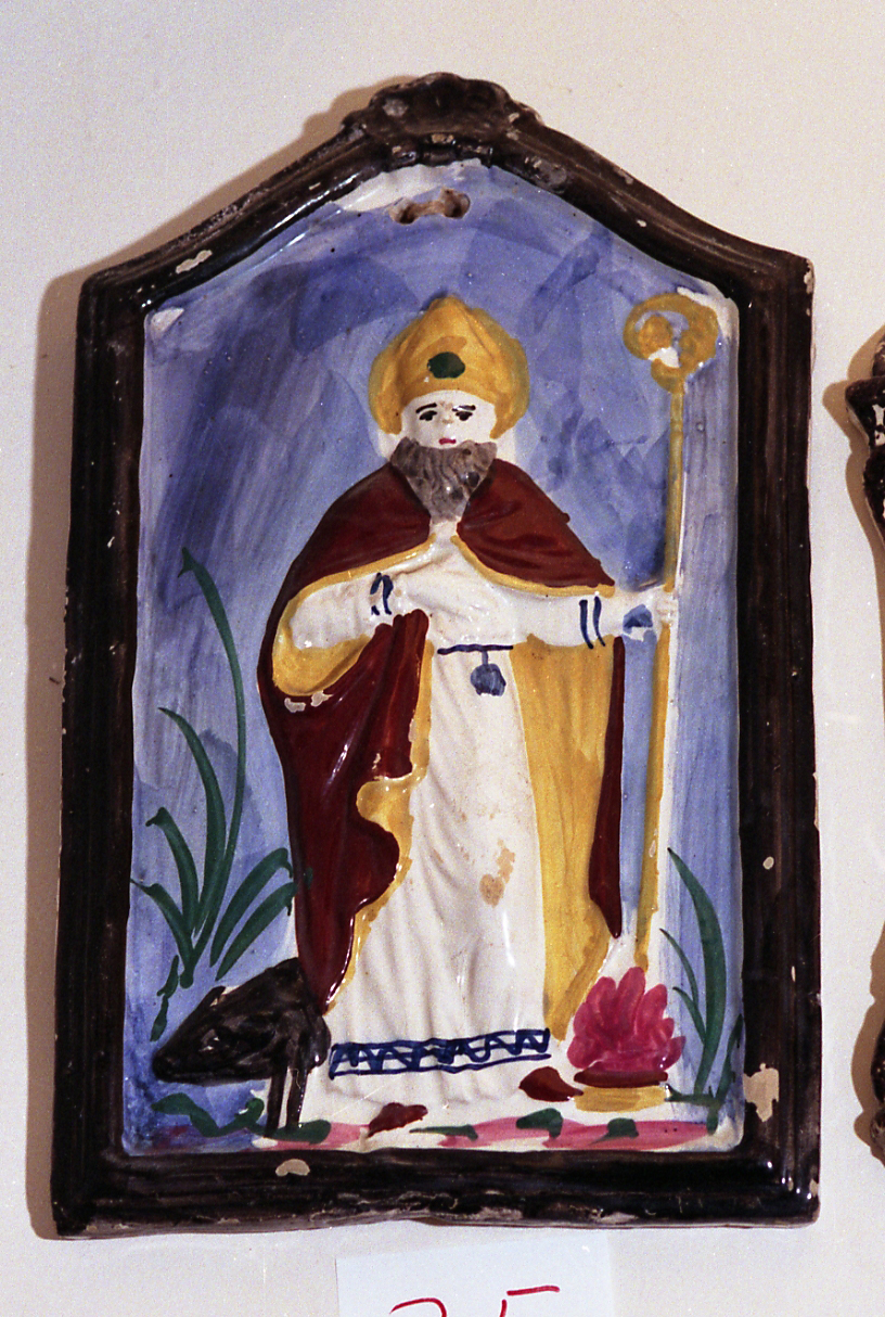 Sant'Antonio Abate (targa devozionale) - bottega romagnola (seconda metà sec. XIX)