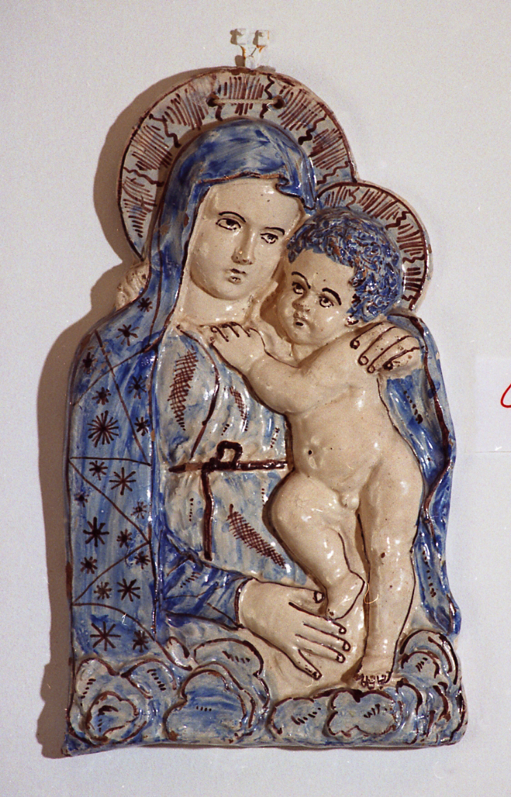 Madonna con Bambino (targa devozionale) - bottega romagnola (sec. XVIII)
