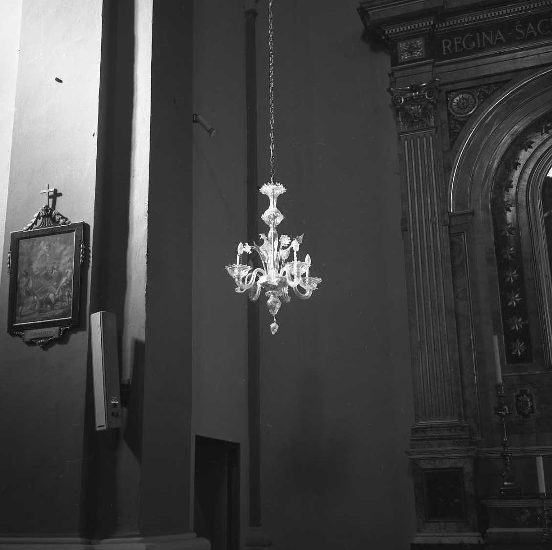 lampadario - a bracci, serie - produzione muranese (inizio sec. XX)