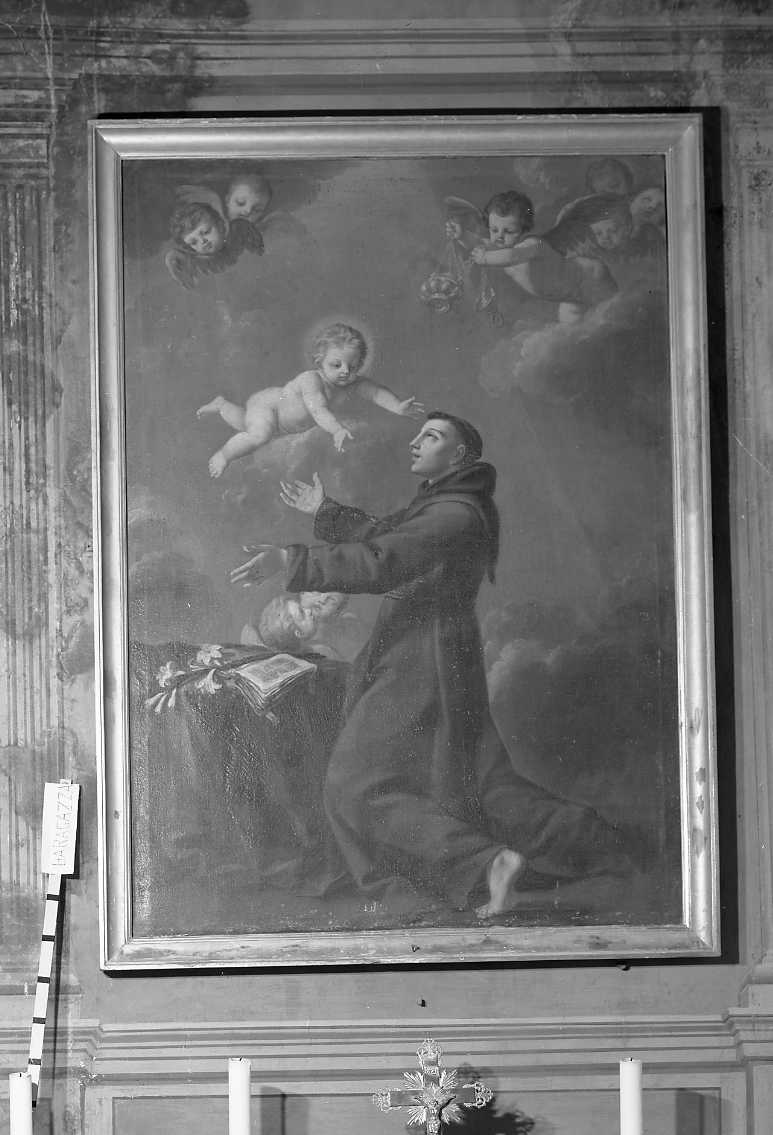 apparizione di Gesù Bambino a Sant'Antonio da Padova (dipinto) - ambito emiliano (ultimo quarto sec. XVIII)