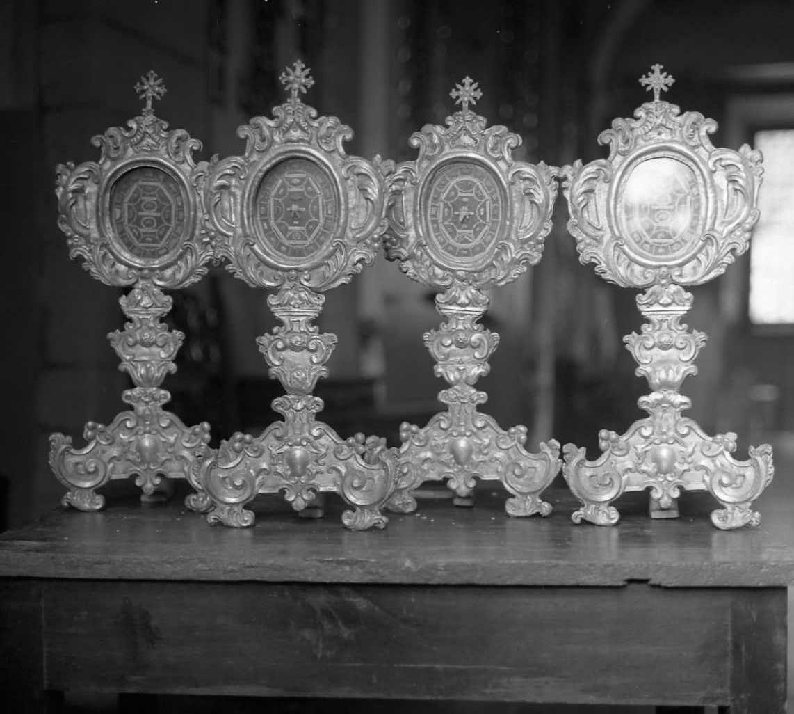 reliquiario - a ostensorio, serie - bottega emiliana (sec. XVIII)