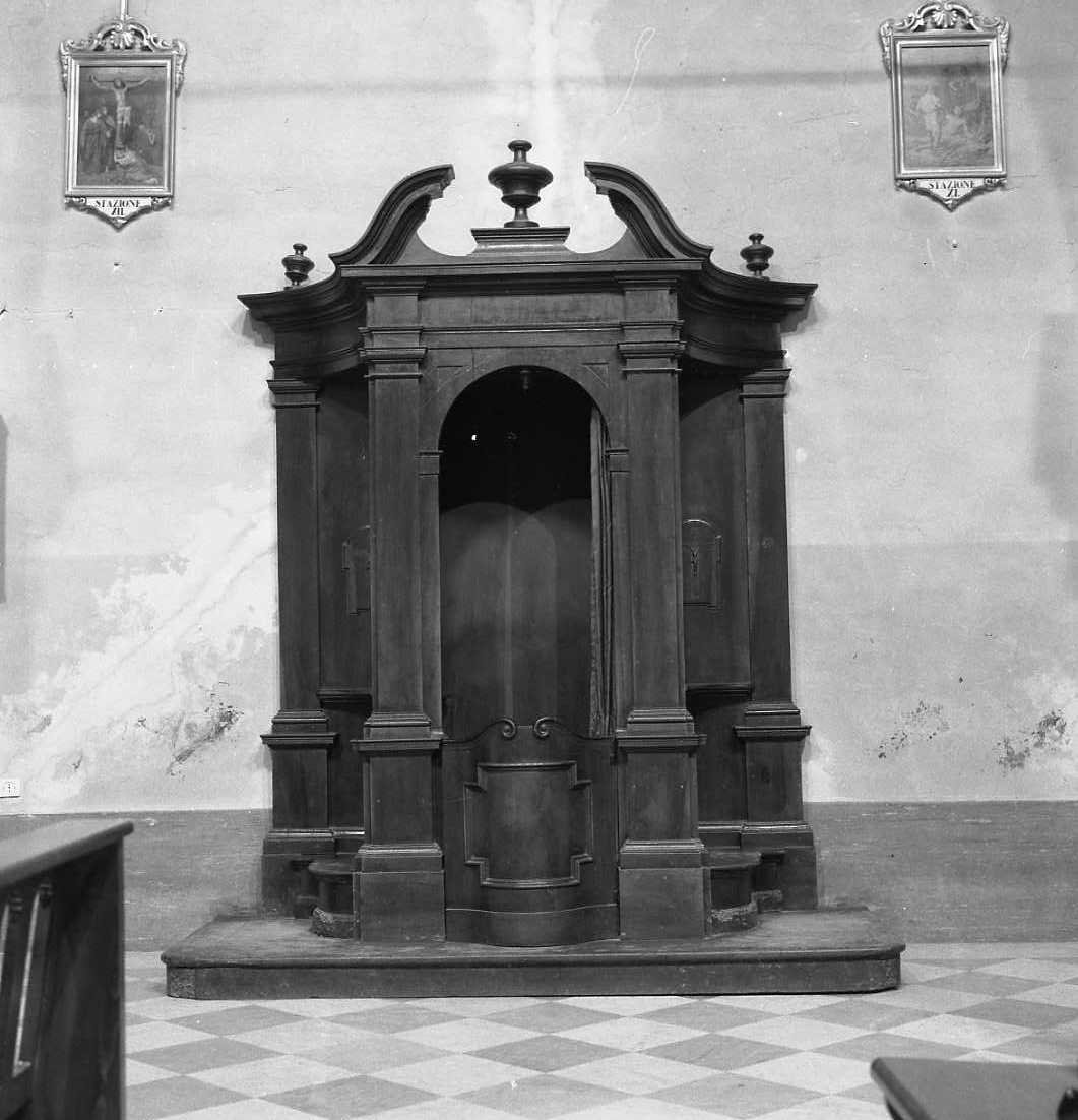 confessionale, serie - bottega emiliana (ultimo quarto sec. XVIII)