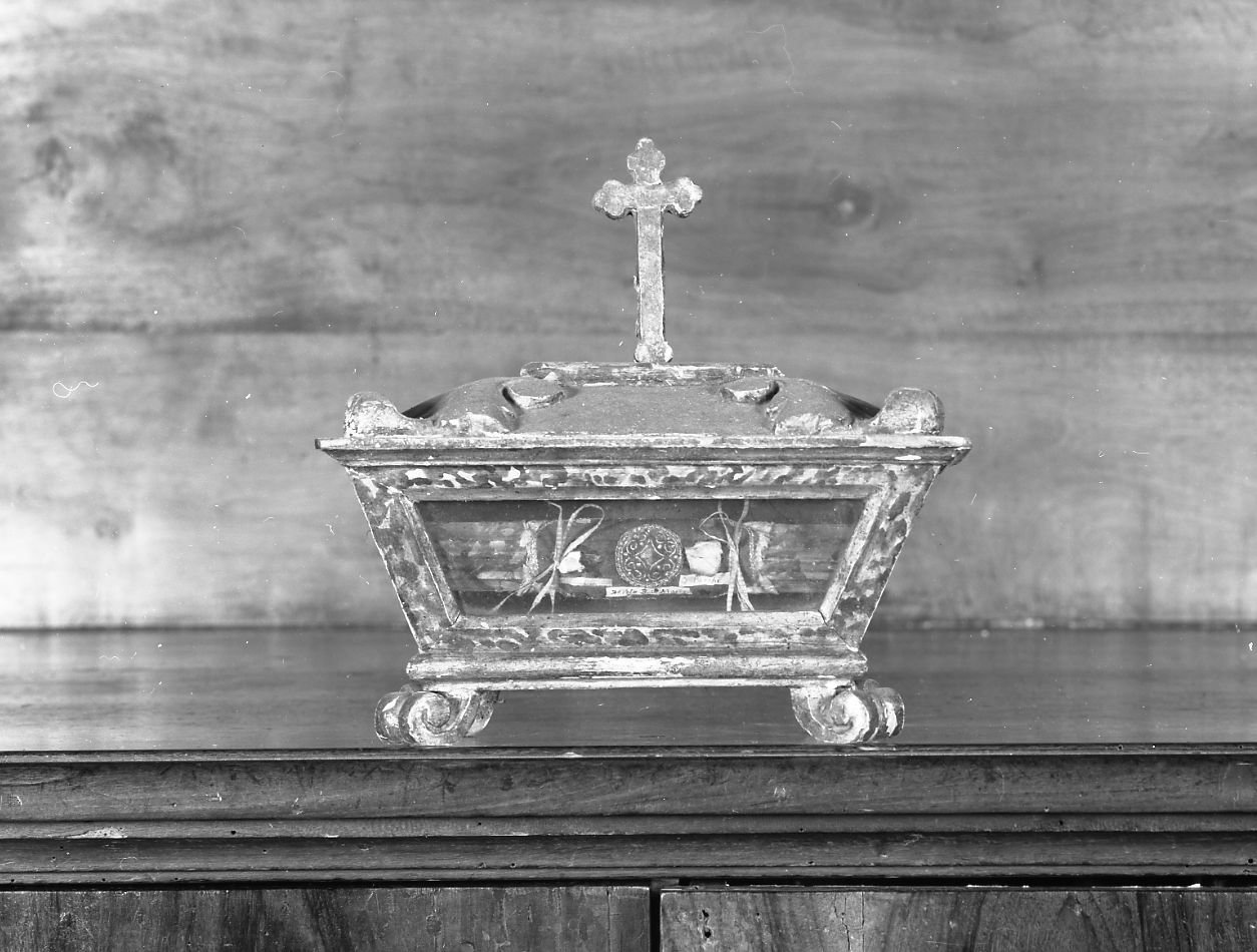 reliquiario a teca - a urna - bottega emiliana (sec. XVIII)