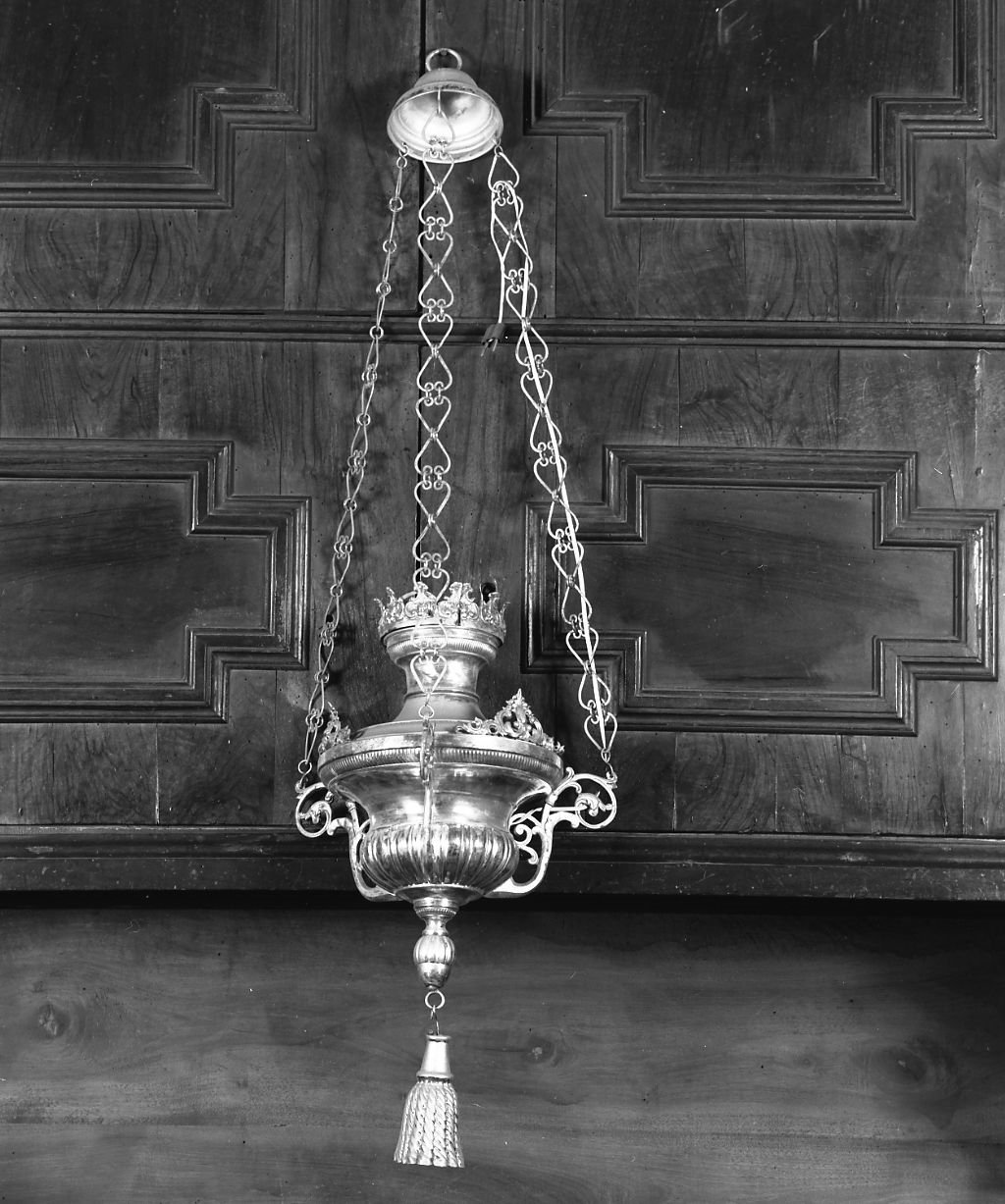 lampada pensile - produzione emiliana (sec. XIX)