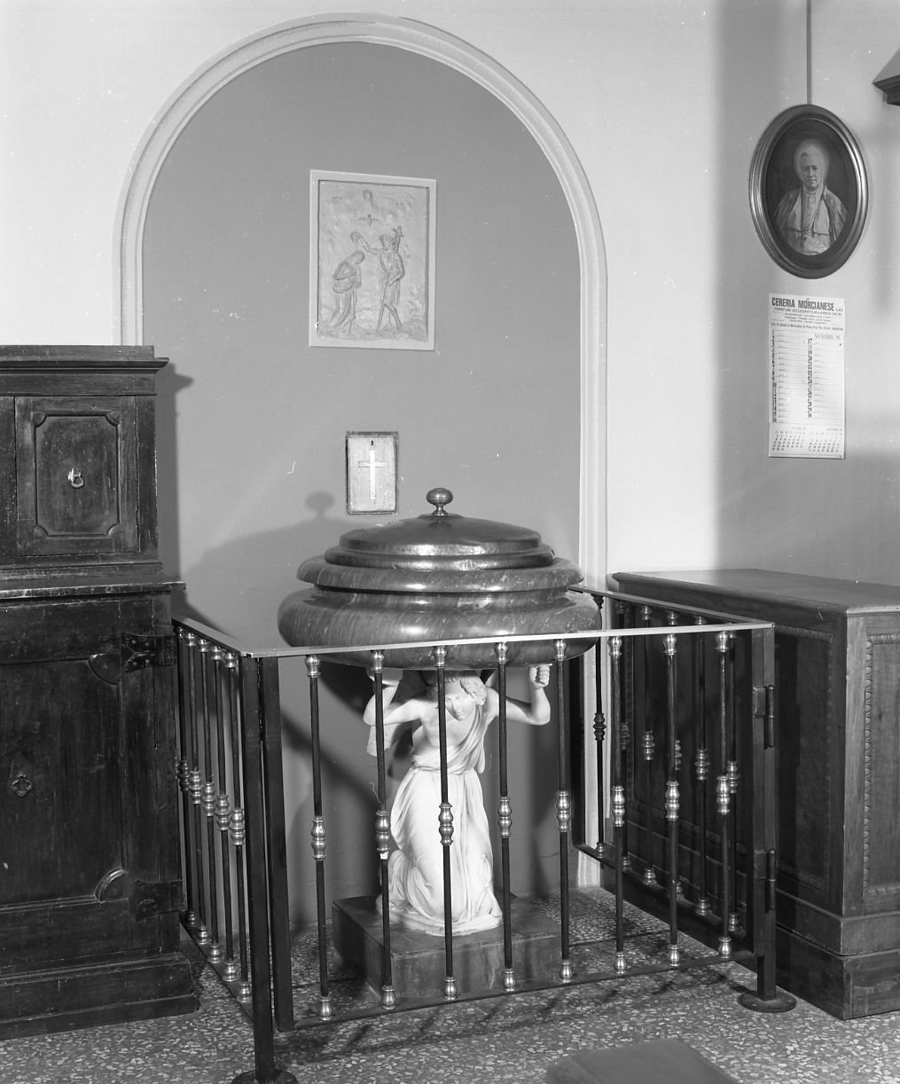 fonte battesimale - bottega emiliana (sec. XX)