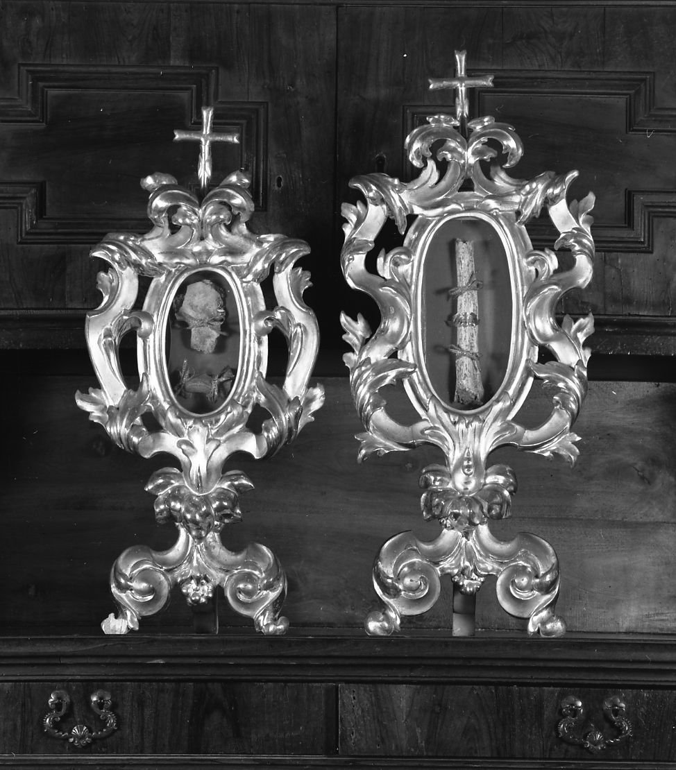 reliquiario - a ostensorio, serie - bottega emiliana (sec. XVIII)