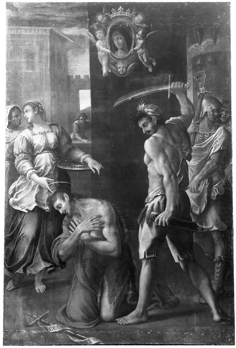 decapitazione di San Giovanni Battista (dipinto) di Baldi Bernardino (attribuito) (sec. XVII)