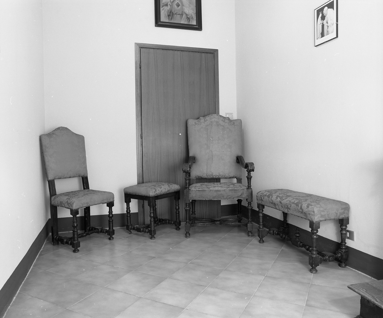 servizio di sedie, insieme - bottega bolognese (sec. XIX)