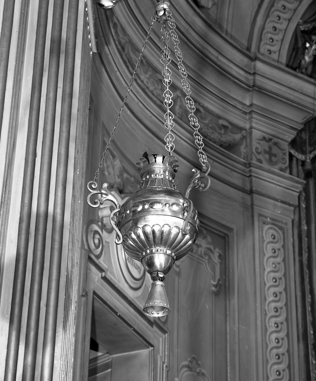 lampada pensile, serie - bottega bolognese (sec. XIX)