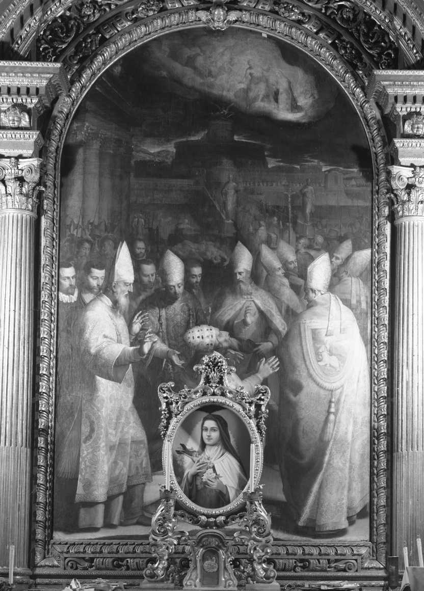 apparizione di San Michele Arcangelo sulla Mole Adriana (dipinto) di Aretusi Cesare (sec. XVI)