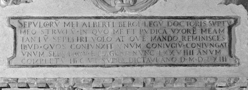 lapide tombale - manifattura bolognese (sec. XVI)