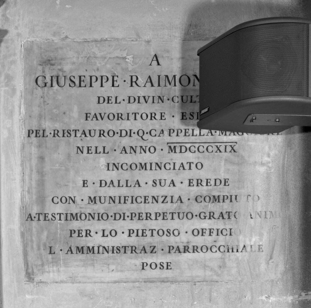 lapide commemorativa - manifattura bolognese (sec. XIX)