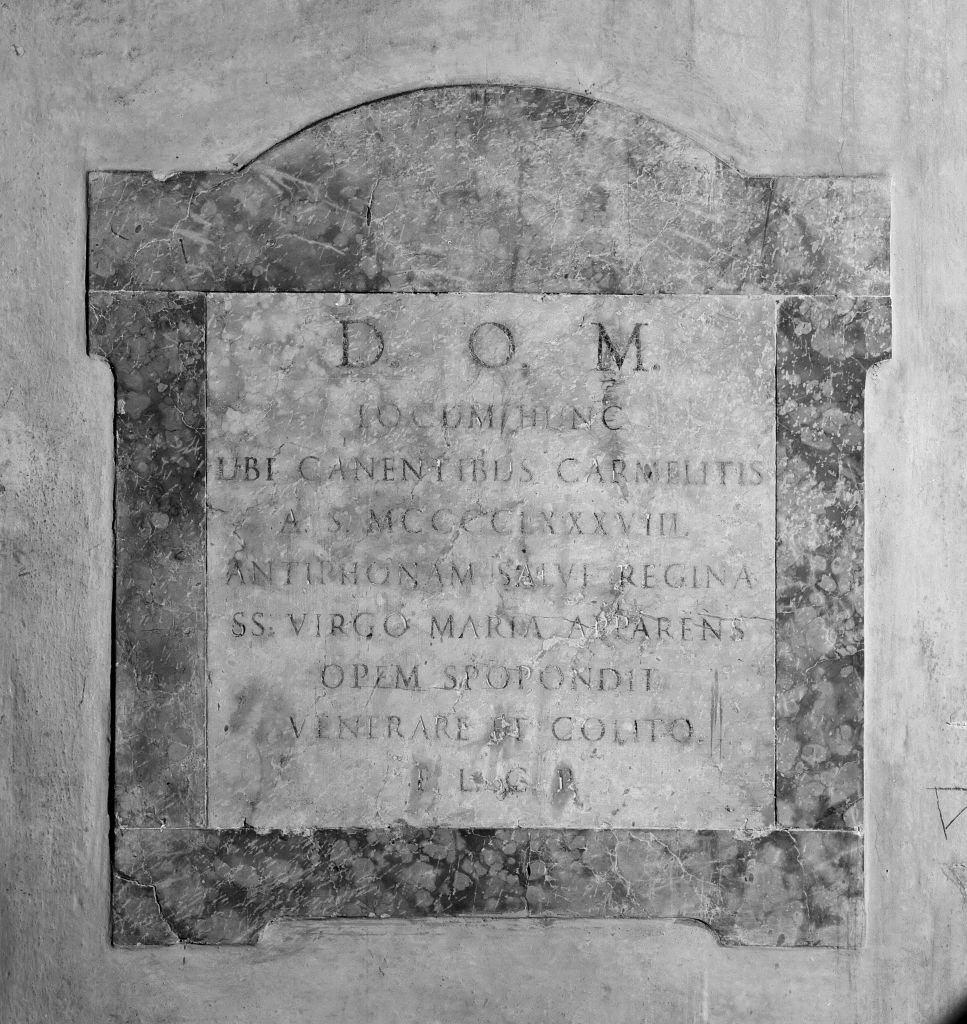 lapide commemorativa - manifattura bolognese (seconda metà sec. XVIII)