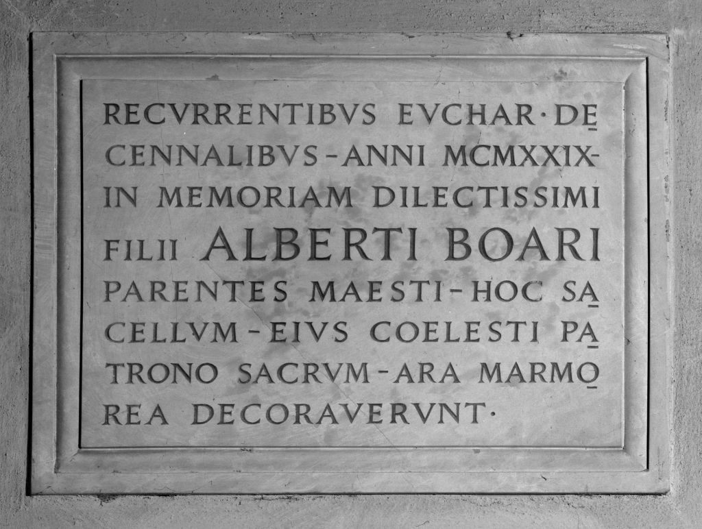 lapide commemorativa - produzione bolognese (sec. XX)