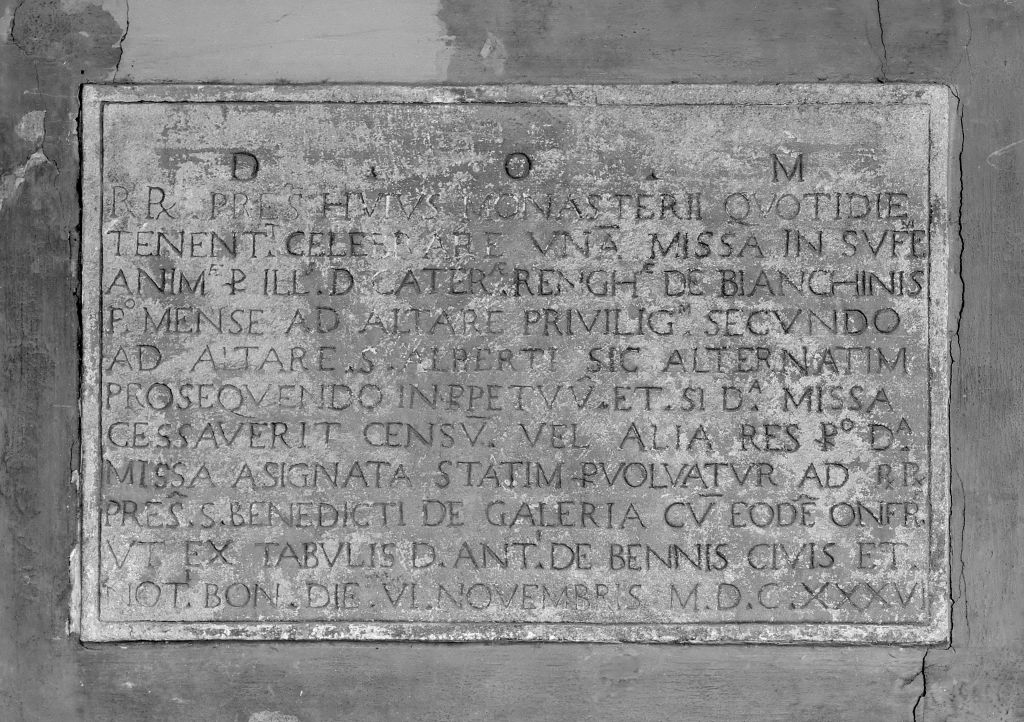 lapide prescrittiva - manifattura bolognese (sec. XVII)