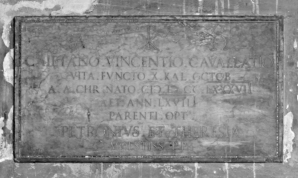 lapide tombale - manifattura bolognese (sec. XIX)