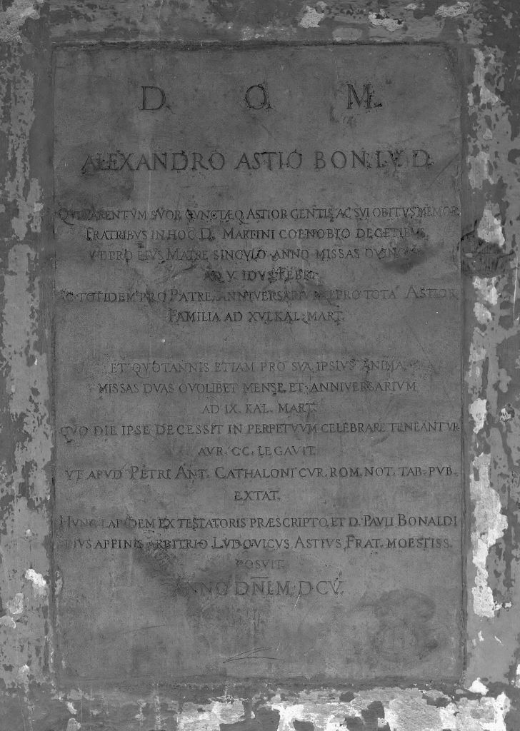 lapide tombale - manifattura bolognese (sec. XVII)