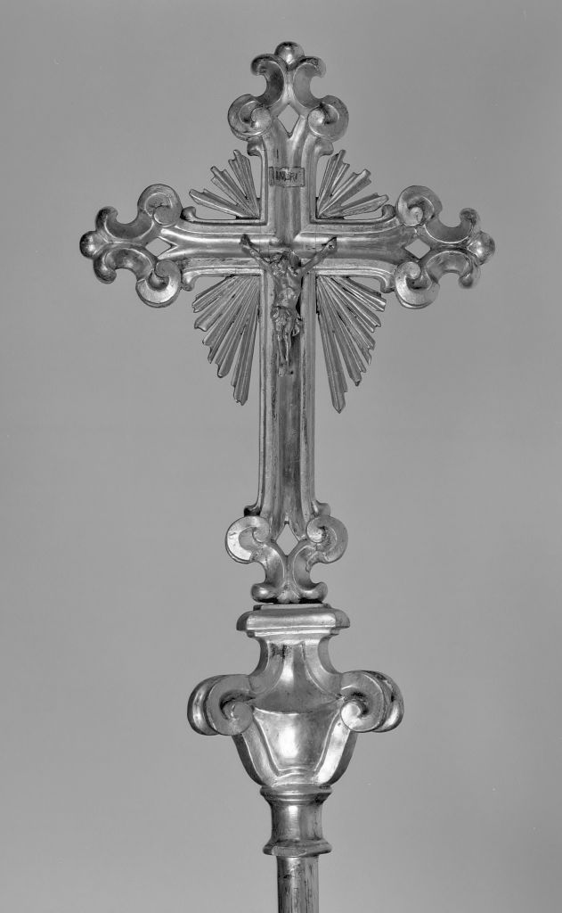 croce processionale - produzione bolognese (metà sec. XIX)