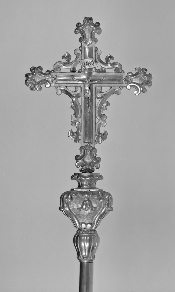croce processionale - produzione bolognese (metà sec. XVIII)