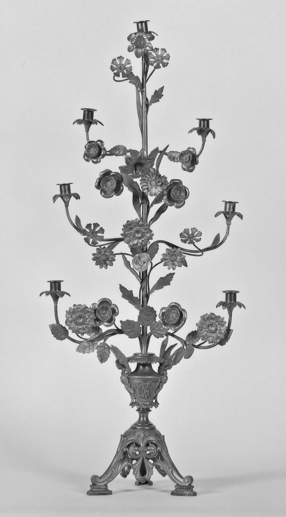 candelabro - produzione bolognese (fine/inizio secc. XIX/ XX)
