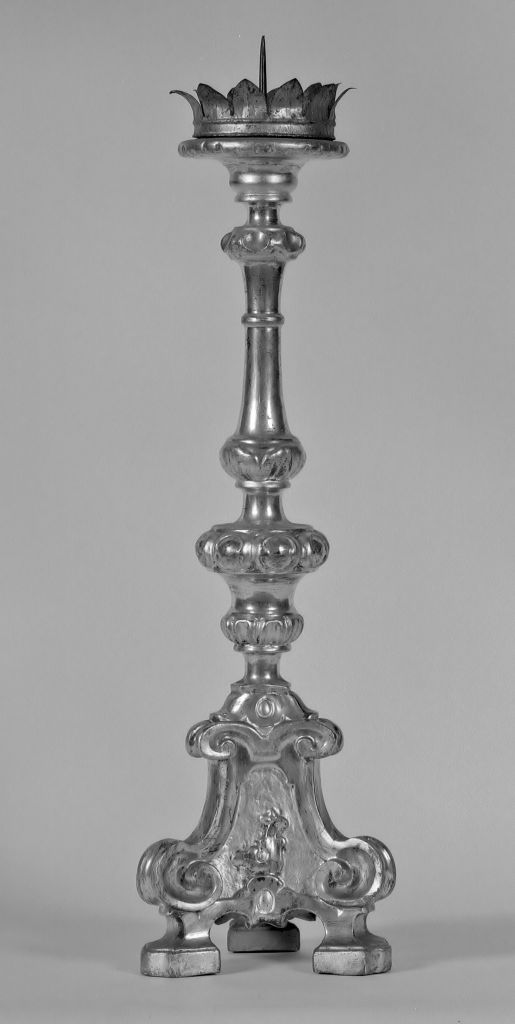 candeliere d'altare - produzione bolognese (metà sec. XVIII)