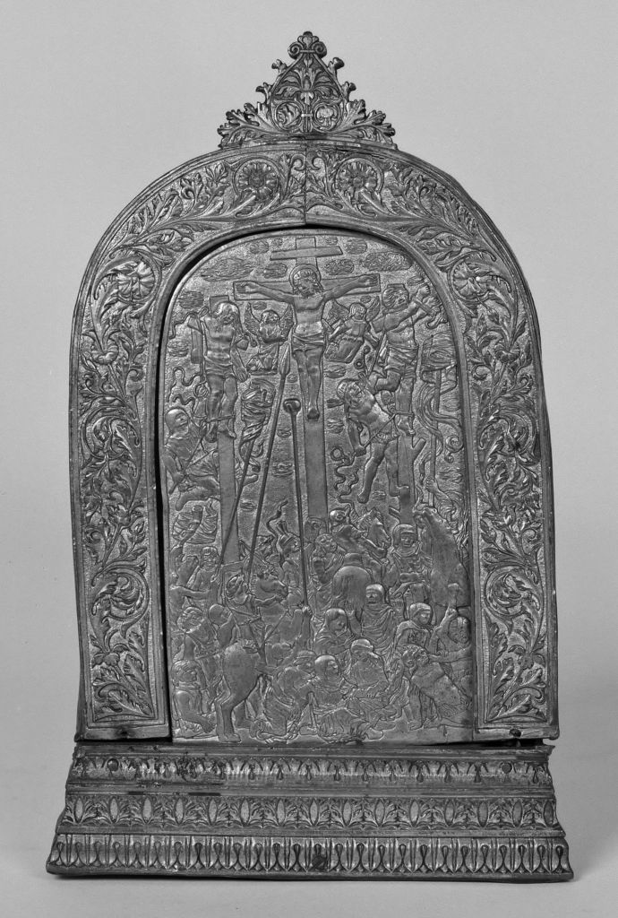 Crocifissione di Cristo (pace) - produzione bolognese (sec. XVI)