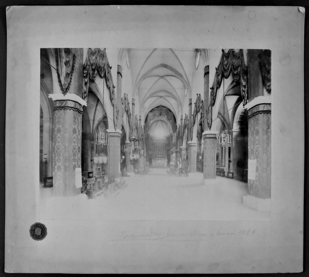 interno chiesa (fotografia) di Lanzoni Luigi, Lanzoni Giovanni (attribuito) (secc. XIX/ XX)