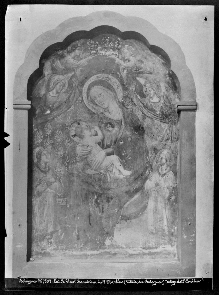 Madonna con Bambino e angeli (fotografia) di Poppi Pietro (secc. XIX/ XX)