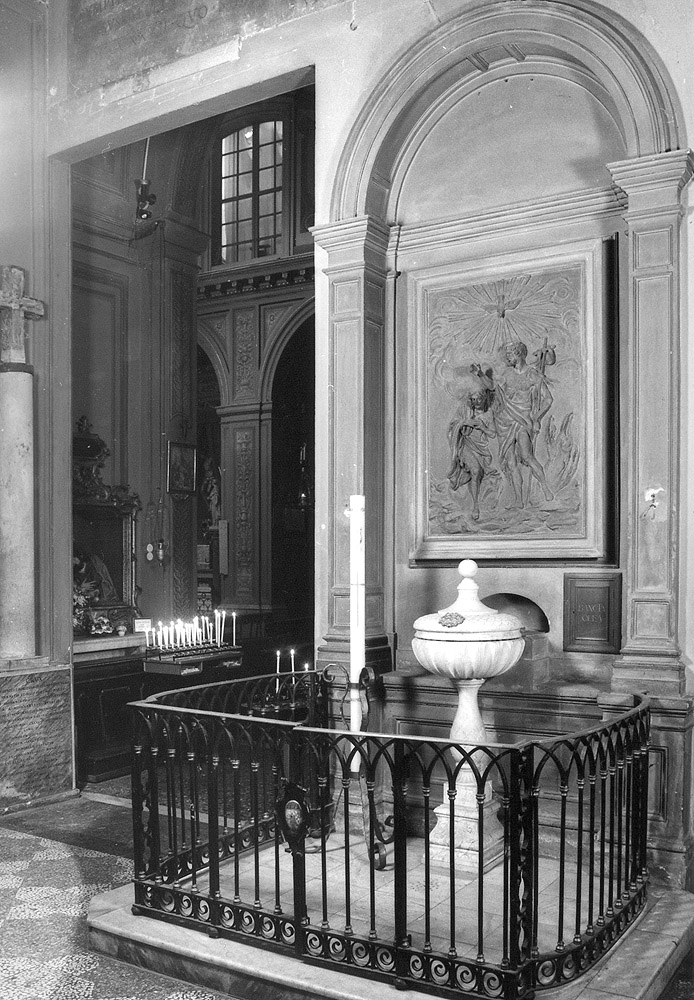 battesimo di Cristo (rilievo) - ambito emiliano (prima metà sec. XVIII)