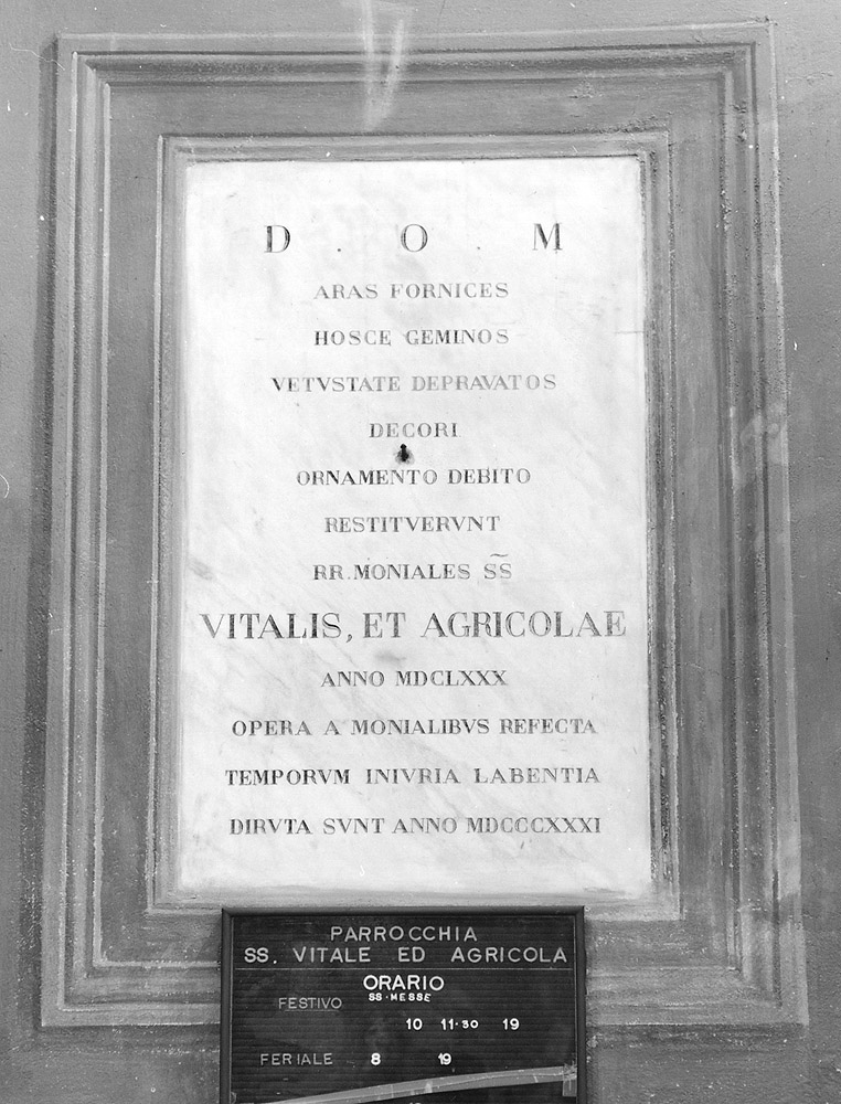 lapide commemorativa - manifattura emiliana (sec. XIX)