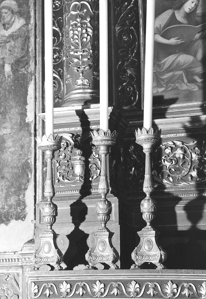 candeliere d'altare - produzione emiliana (sec. XIX)