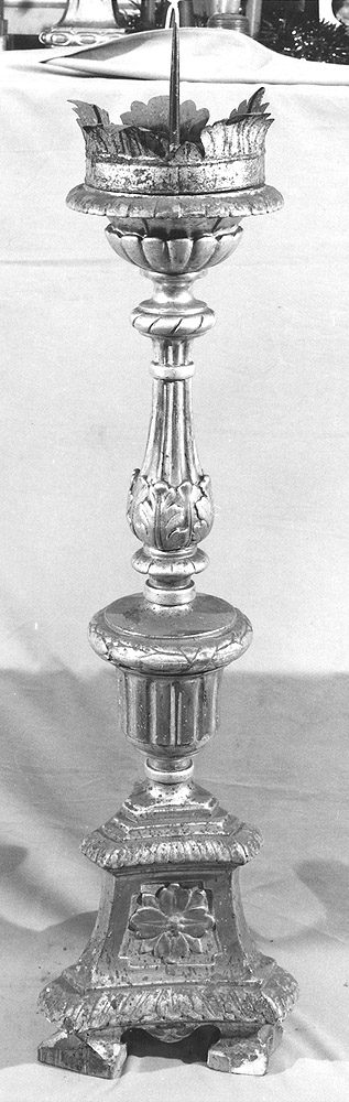 candeliere d'altare - produzione emiliana (sec. XIX)