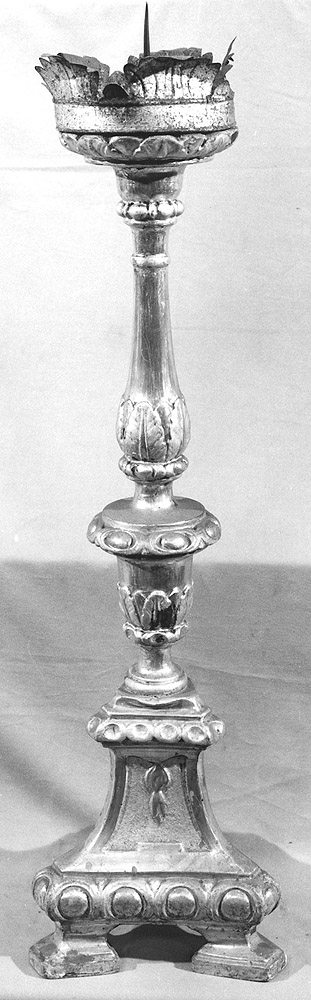 candeliere d'altare - produzione emiliana (ultimo quarto sec. XVIII)