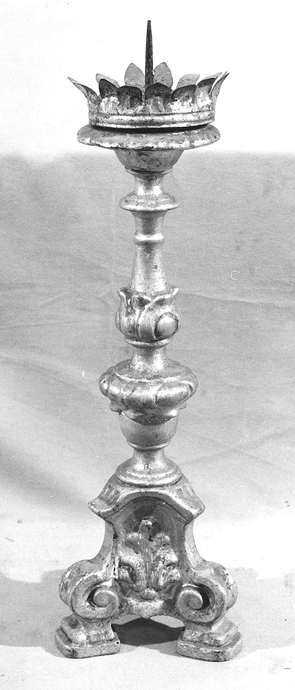 candeliere d'altare - produzione emiliana (seconda metà sec. XVIII)