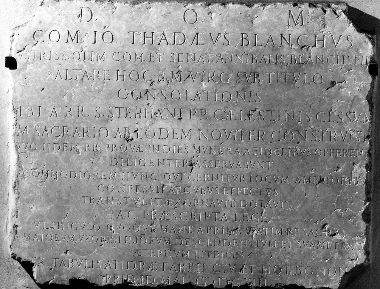 lapide - manifattura emiliana (sec. XVII)