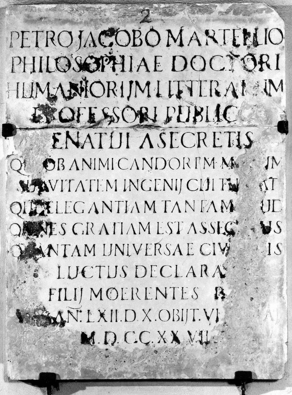 lapide - manifattura emiliana (sec. XVIII)