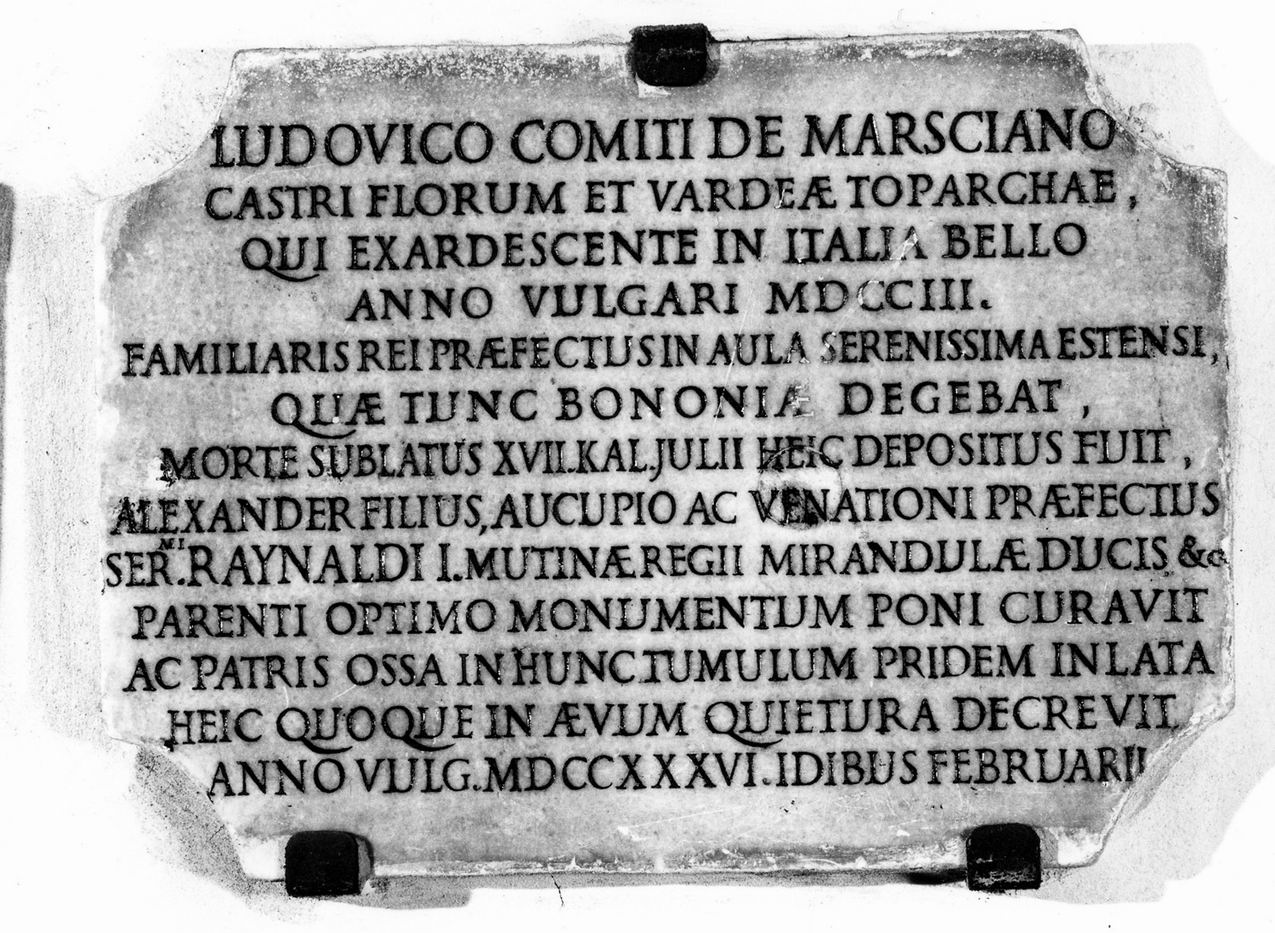 lapide - manifattura bolognese (sec. XVIII)