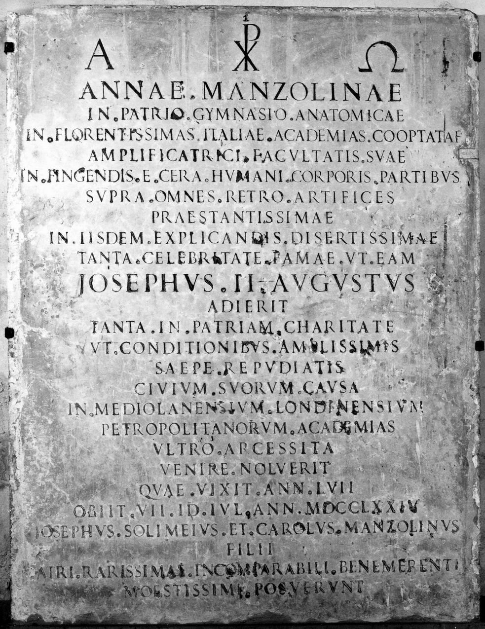 lastra tombale - manifattura emiliana (sec. XVIII)